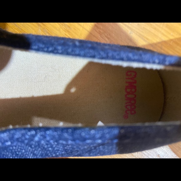 Girls Gymboree denim shoes size 8 toddler pineapple - Picture 2 of 5